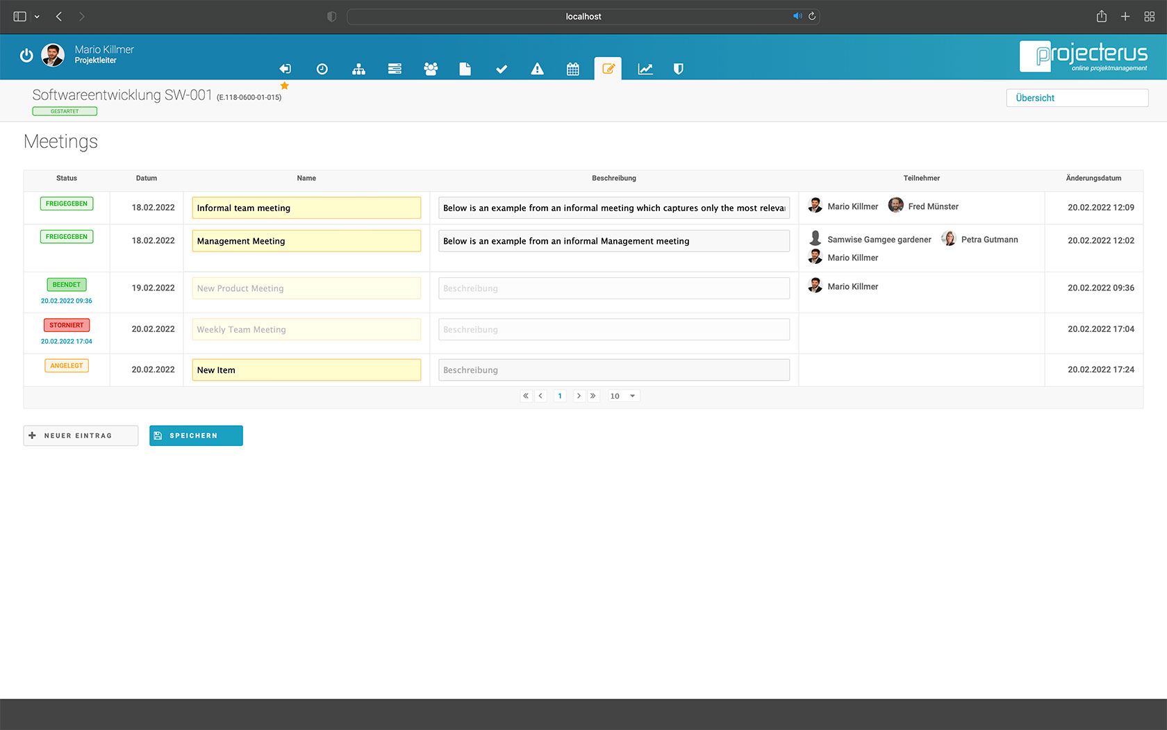 projecterus Projektmanagement