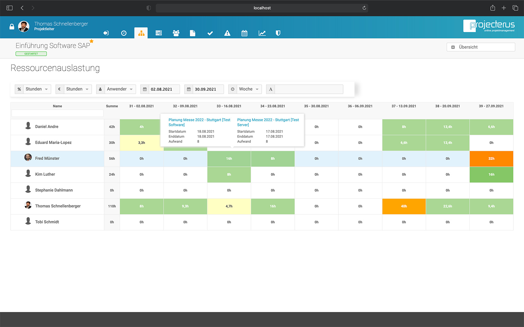 projecterus Ressourcenmanagement